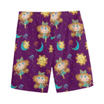 Cute Cartoon Virgo Pattern Print Men's Sports Shorts