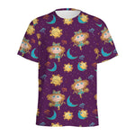 Cute Cartoon Virgo Pattern Print Men's Sports T-Shirt
