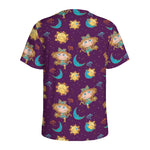 Cute Cartoon Virgo Pattern Print Men's Sports T-Shirt