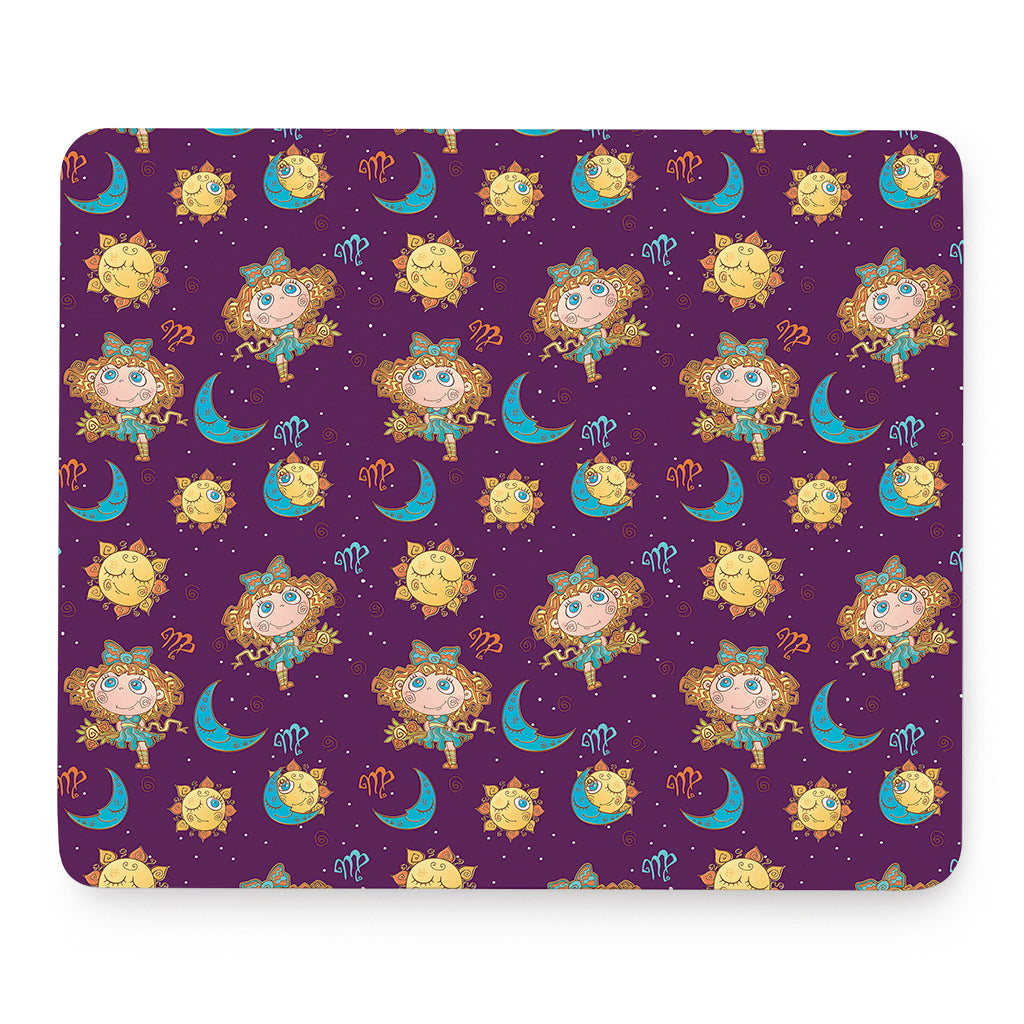 Cute Cartoon Virgo Pattern Print Mouse Pad
