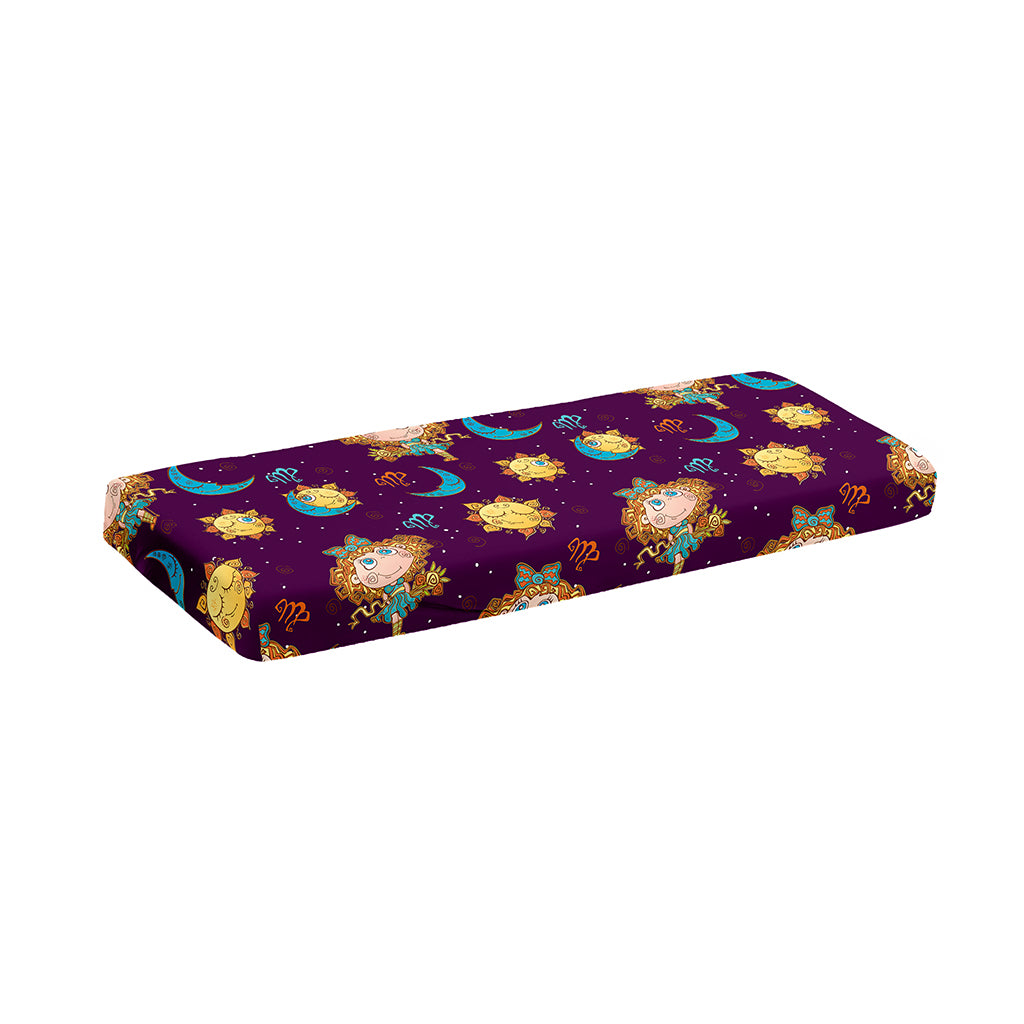 Cute Cartoon Virgo Pattern Print Piano Keyboard Cover