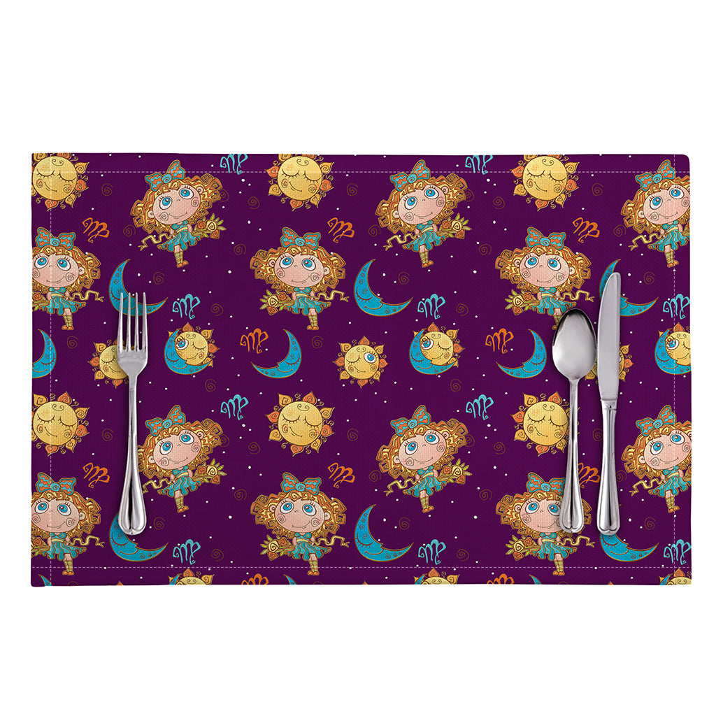 Cute Cartoon Virgo Pattern Print Placemat