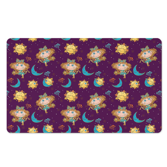 Cute Cartoon Virgo Pattern Print Polyester Doormat