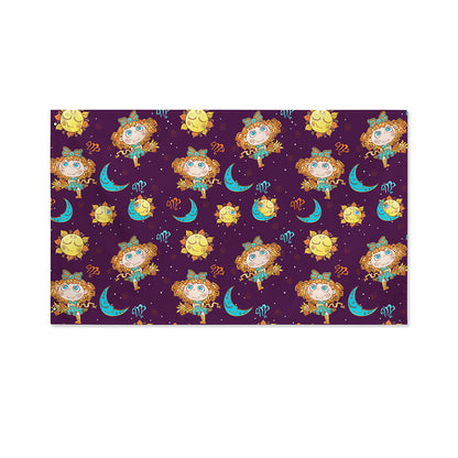 Cute Cartoon Virgo Pattern Print Polyester Flag