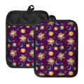 Cute Cartoon Virgo Pattern Print Pot Holders With Pocket