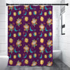 Cute Cartoon Virgo Pattern Print Premium Shower Curtain