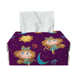 Cute Cartoon Virgo Pattern Print Rectangle Tissue Box Cover