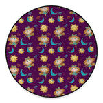 Cute Cartoon Virgo Pattern Print Round Floor Mat