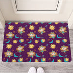 Cute Cartoon Virgo Pattern Print Rubber Doormat