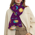 Cute Cartoon Virgo Pattern Print Scarf