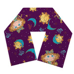 Cute Cartoon Virgo Pattern Print Scarf