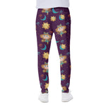 Cute Cartoon Virgo Pattern Print Scuba Joggers