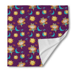 Cute Cartoon Virgo Pattern Print Silk Bandana