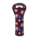 Cute Cartoon Virgo Pattern Print Single Neoprene Wine Tote
