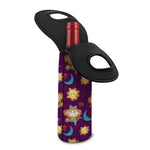 Cute Cartoon Virgo Pattern Print Single Neoprene Wine Tote