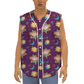 Cute Cartoon Virgo Pattern Print Sleeveless Baseball Jersey