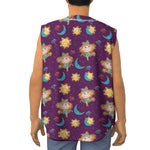 Cute Cartoon Virgo Pattern Print Sleeveless Baseball Jersey