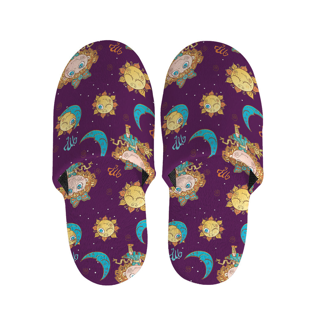 Cute Cartoon Virgo Pattern Print Slippers
