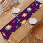 Cute Cartoon Virgo Pattern Print Table Runner