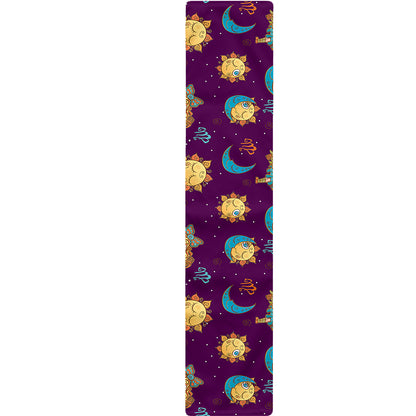 Cute Cartoon Virgo Pattern Print Table Runner