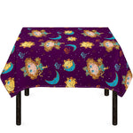 Cute Cartoon Virgo Pattern Print Tablecloth