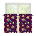 Cute Cartoon Virgo Pattern Print Tier Curtains