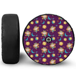 Cute Cartoon Virgo Pattern Print Tire Cover With Camera Hole