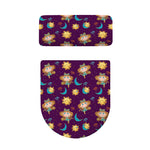 Cute Cartoon Virgo Pattern Print Toilet Lid And Tank Cover Set