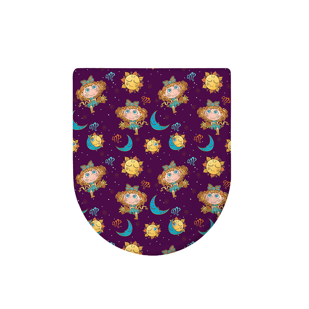 Cute Cartoon Virgo Pattern Print Toilet Lid Cover