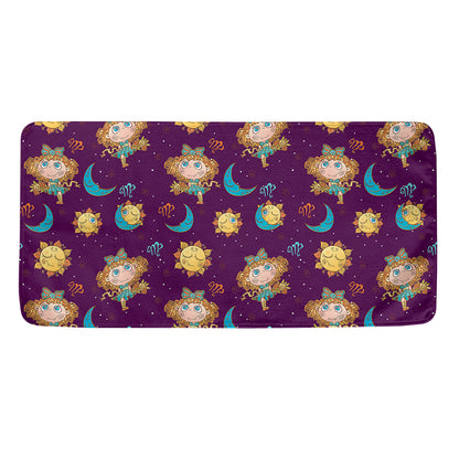 Cute Cartoon Virgo Pattern Print Towel