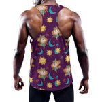 Cute Cartoon Virgo Pattern Print Training Tank Top