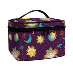 Cute Cartoon Virgo Pattern Print Travel Makeup Bag