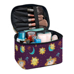Cute Cartoon Virgo Pattern Print Travel Makeup Bag