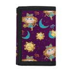 Cute Cartoon Virgo Pattern Print Trifold Wallet
