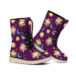 Cute Cartoon Virgo Pattern Print Winter Boots