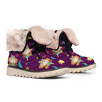 Cute Cartoon Virgo Pattern Print Winter Boots