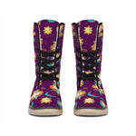 Cute Cartoon Virgo Pattern Print Winter Boots