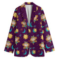 Cute Cartoon Virgo Pattern Print Women's Blazer