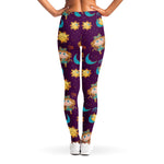 Cute Cartoon Virgo Pattern Print Women's Leggings