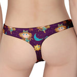 Cute Cartoon Virgo Pattern Print Women's Thong