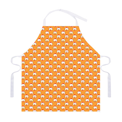 Cute Chicken Emoji Pattern Print Adjustable Apron