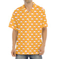 Cute Chicken Emoji Pattern Print Aloha Shirt