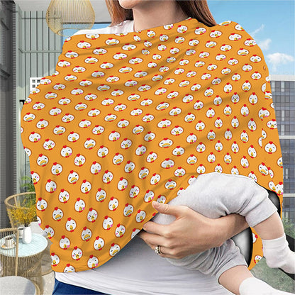 Cute Chicken Emoji Pattern Print Baby Seat Cover