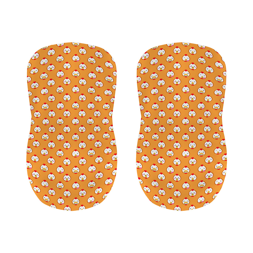 Cute Chicken Emoji Pattern Print Bar Stool Covers