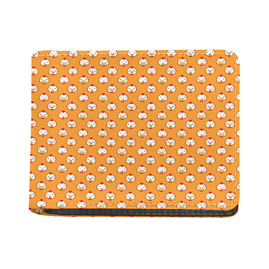Cute Chicken Emoji Pattern Print Bifold Wallet
