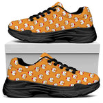 Cute Chicken Emoji Pattern Print Black Chunky Shoes
