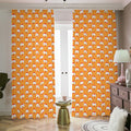 Cute Chicken Emoji Pattern Print Dimout Pencil Pleat Curtains