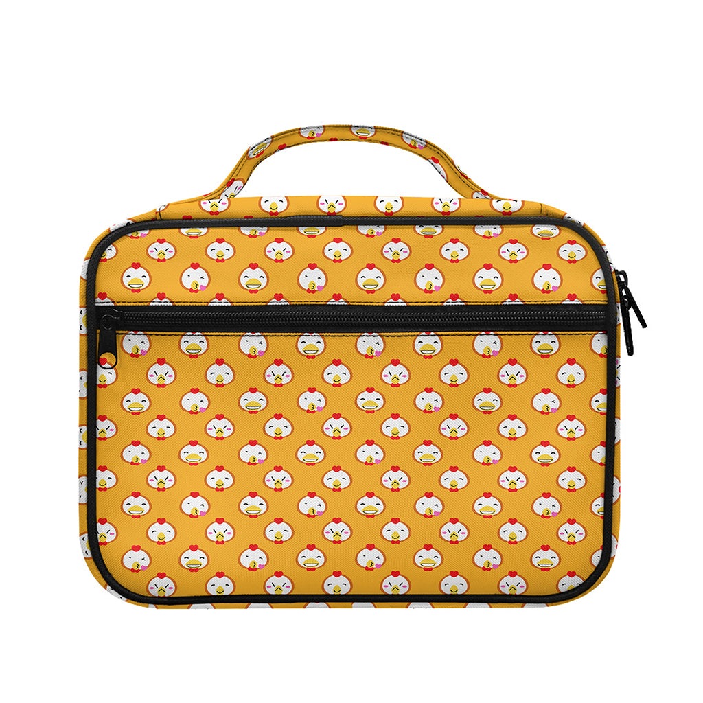 Cute Chicken Emoji Pattern Print Briefcase Bible Bag