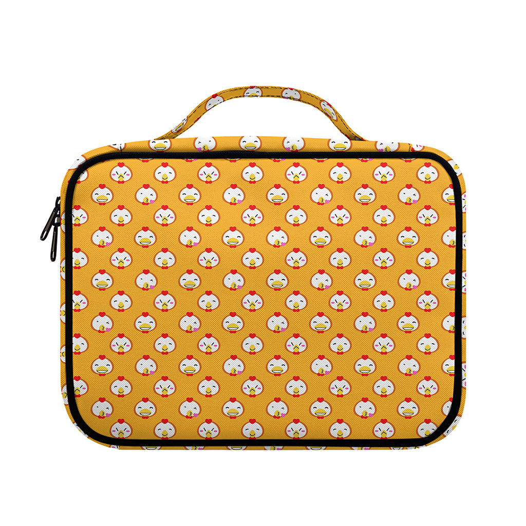 Cute Chicken Emoji Pattern Print Briefcase Bible Bag