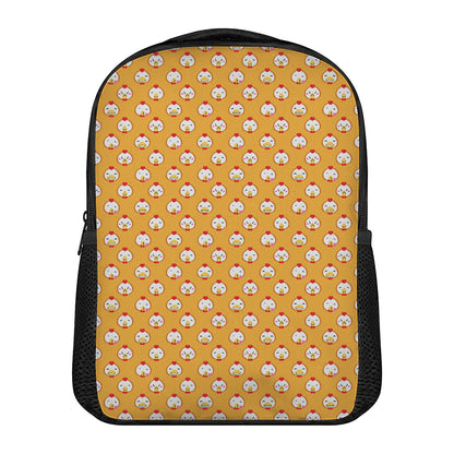 Cute Chicken Emoji Pattern Print Casual Backpack